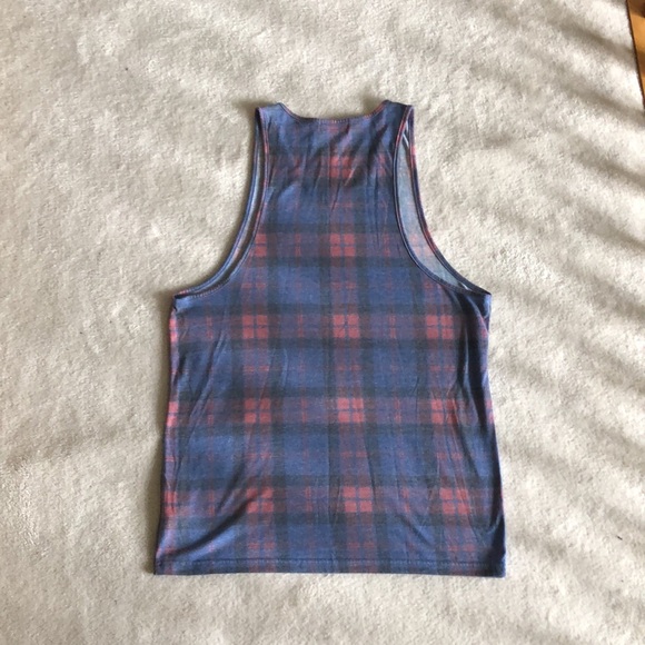 Top man men’s plaid tank top - Picture 2 of 8